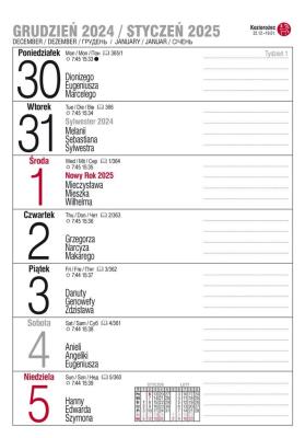 Kalendarz 2025 A5 biurkowy tygodniowy MIX. Autor: Pan Kalendarzyk. SmakLiter.pl Okładka książki Kalendarz 2025 A5 biurkowy tygodniowy MIX