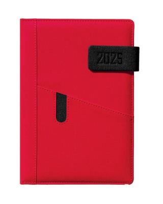 Opakowanie Kalendarz 2025 A5 dzienny vip planer czerwony