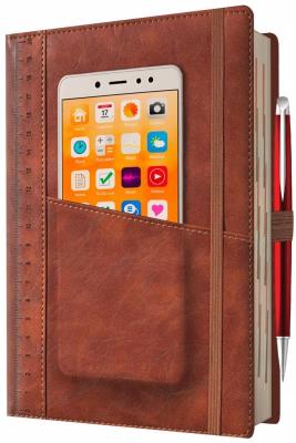 Opakowanie Kalendarz 2025 A5 dzienny z kieszonką brązowy