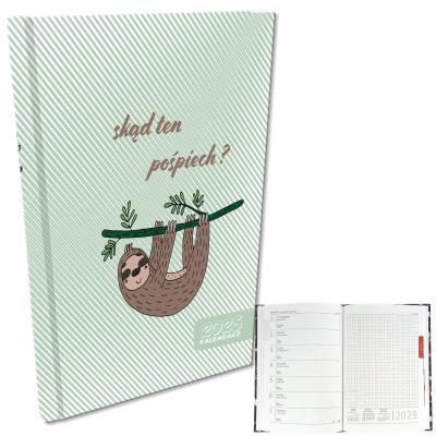 Opakowanie Kalendarz 2025 A5 tygodniowy Leniwiec