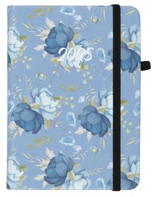 Opakowanie Kalendarz 2025 A6 tyg. Flamenco niebieskie kwiaty