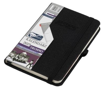 Opakowanie Kalendarz 2025 A6 tyg. Techno czarny ELEFANT