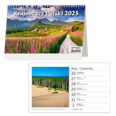 Opakowanie Kalendarz 2025 Biurkowy Krajobrazy Polski tygodniowy