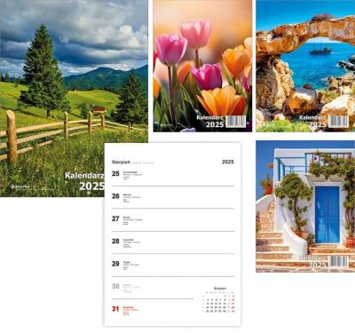 Okładka książki Kalendarz 2025 biurkowy pionowy mix