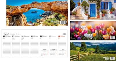 Okładka książki Kalendarz 2025 biurkowy poziomy mix