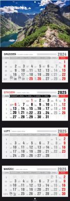Kalendarz 2025 czterodzielny Tatry. Autor: Pan Kalendarzyk. SmakLiter.pl Okładka książki Kalendarz 2025 czterodzielny Tatry