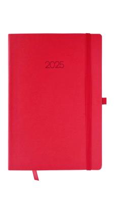 Opakowanie Kalendarz 2025 FLEX A5 tygodniowy czerwony KKA5TF