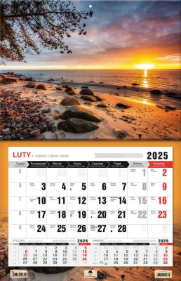 Kalendarz 2025 jednodzielny 3XL Plaża Orłowo. Autor: Pan Kalendarzyk. SmakLiter.pl Okładka książki Kalendarz 2025 jednodzielny 3XL Plaża Orłowo
