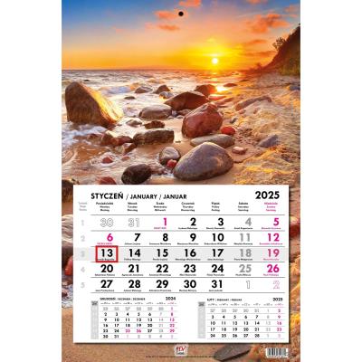 Opakowanie Kalendarz 2025 jednodzielny główka płaska Bałtyk