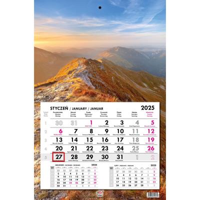 Opakowanie Kalendarz 2025 jednodzielny główka płaska Tatry