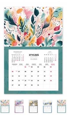 Opakowanie Kalendarz 2025 jednodzielny mini 40x30cm MIX