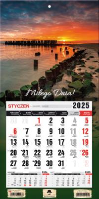 Kalendarz 2025 jednodzielny mini z mag. Bałtyk. Autor: Pan Kalendarzyk. SmakLiter.pl Okładka książki Kalendarz 2025 jednodzielny mini z mag. Bałtyk