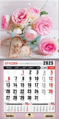 Kalendarz 2025 jednodzielny mini z mag. Kwiaty. Autor: Pan Kalendarzyk. SmakLiter.pl Okładka książki Kalendarz 2025 jednodzielny mini z mag. Kwiaty