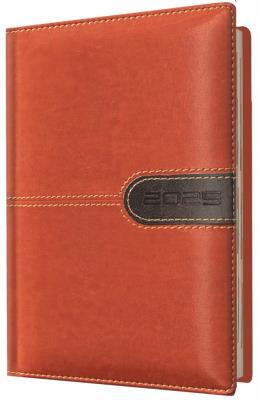 Kalendarz 2025 książkowy A4 tygodniowy brązowy. Wydawca: Evena. SmakLiter.pl Opakowanie Kalendarz 2025 książkowy A4 tygodniowy brązowy