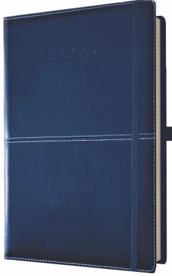 Kalendarz 2025 książkowy A4 tygodniowy niebieski. Wydawca: Evena. SmakLiter.pl Opakowanie Kalendarz 2025 książkowy A4 tygodniowy niebieski