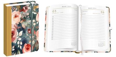 Opakowanie Kalendarz 2025 książkowy A5/192K Met.Wild Rose