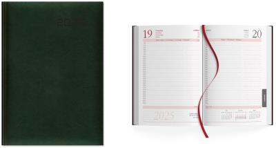 Opakowanie Kalendarz 2025 książkowy A5 dzienny zielony SK2