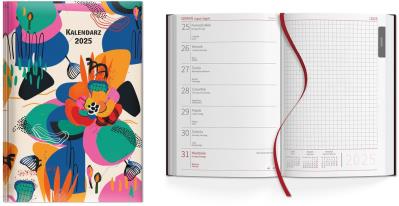 Opakowanie Kalendarz 2025 książkowy A5 tygodniowy abstrakcja SK1
