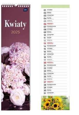 Opakowanie Kalendarz 2025 paskowy Kwiaty