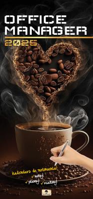 Kalendarz 2025 paskowy szeroki Office Manager. Autor: Pan Kalendarzyk. SmakLiter.pl Okładka książki Kalendarz 2025 paskowy szeroki Office Manager