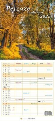 Kalendarz 2025 Pejzaże. Wydawca: Parma Press. SmakLiter.pl Opakowanie Kalendarz 2025 Pejzaże