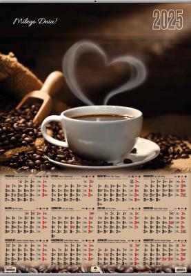 Opakowanie Kalendarz 2025 plakatowy B1 listwowany Kawa KP-B1 VP.13