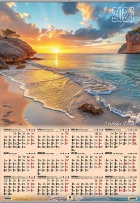 Opakowanie Kalendarz 2025 plakatowy B1 listwowany Zachód słońca KP-B1 VP.3