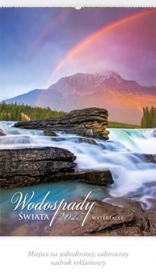 Okładka książki Kalendarz 2025 Reklamowy Wodospady świata