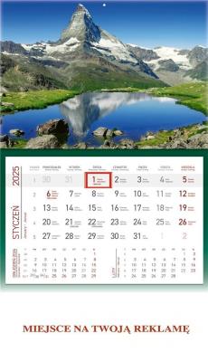 Opakowanie Kalendarz 2025 ścienny jednodzielny Góry