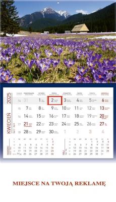 Opakowanie Kalendarz 2025 ścienny jednodzielny Tatry