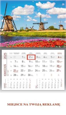Opakowanie Kalendarz 2025 ścienny jednodzielny Wiatraki