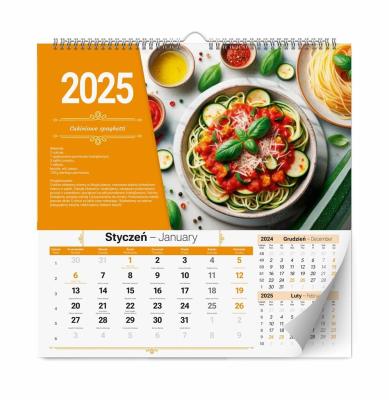 Opakowanie Kalendarz 2025 ścienny Kulinarny LUX