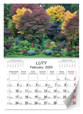 Opakowanie Kalendarz 2025 ścienny Lux Ogrody