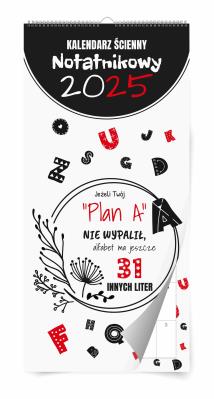 Opakowanie Kalendarz 2025 ścienny notatnikowy