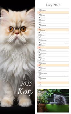 Opakowanie Kalendarz 2025 ścienny pasek Koty