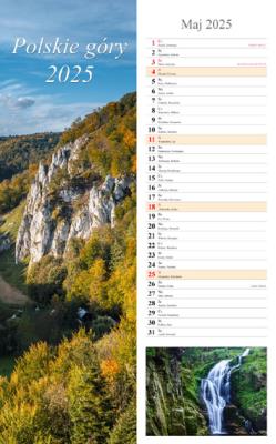 Opakowanie Kalendarz 2025 ścienny pasek Polskie góry