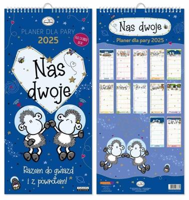 Opakowanie Kalendarz 2025 ścienny planer Sheepworld dla pary
