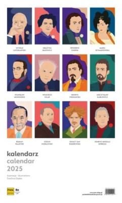 Kalendarz 2025 ścienny. Autor:   Praca zbiorowa. SmakLiter.pl Okładka książki Kalendarz 2025 ścienny