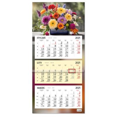 Opakowanie Kalendarz 2025 trójdzielny Bukiet SB8-12