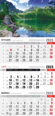 Opakowanie Kalendarz 2025 Trójdzielny ekonomiczny Tatry