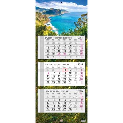 Opakowanie Kalendarz 2025 trójdzielny główka płaska Madera