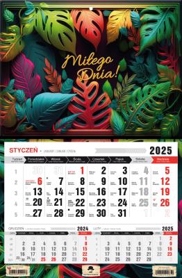 Kalendarz 2025 Trójdzielny jednodzielny Glamour. Autor: Pan Kalendarzyk. SmakLiter.pl Okładka książki Kalendarz 2025 Trójdzielny jednodzielny Glamour