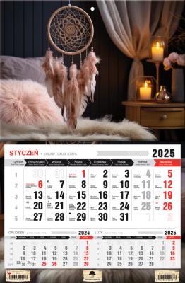 Kalendarz 2025 Trójdzielny jednodzielny Łapacz.... Autor: Pan Kalendarzyk. SmakLiter.pl Okładka książki Kalendarz 2025 Trójdzielny jednodzielny Łapacz...