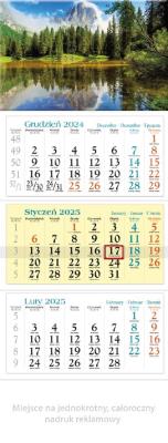 Okładka książki Kalendarz 2025 trójdzielny Jezioro