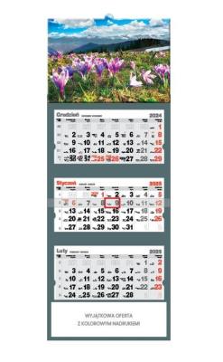 Opakowanie Kalendarz 2025 trójdzielny krokusy