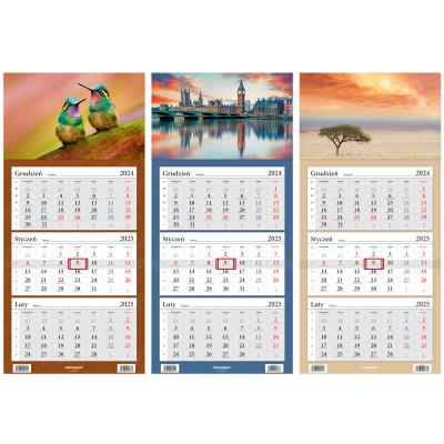 Opakowanie Kalendarz 2025 trójdzielny Lux mix HELMA