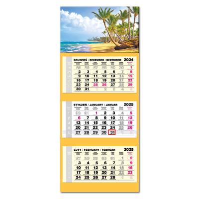 Opakowanie Kalendarz 2025 trójdzielny LUX wypukły Dominikana