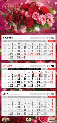 Kalendarz 2025 Trójdzielny płaska główka Bukiet. Autor: Pan Kalendarzyk. SmakLiter.pl Okładka książki Kalendarz 2025 Trójdzielny płaska główka Bukiet