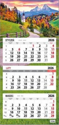 Opakowanie Kalendarz 2025 trójdzielny płaska główka jesień
