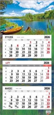 Opakowanie Kalendarz 2025 trójdzielny płaska główka jezioro